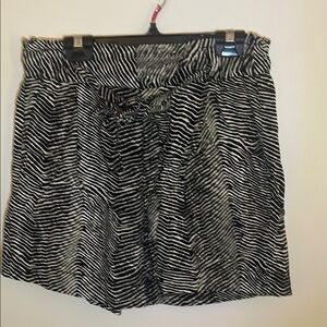 Black and White Striped Shorts